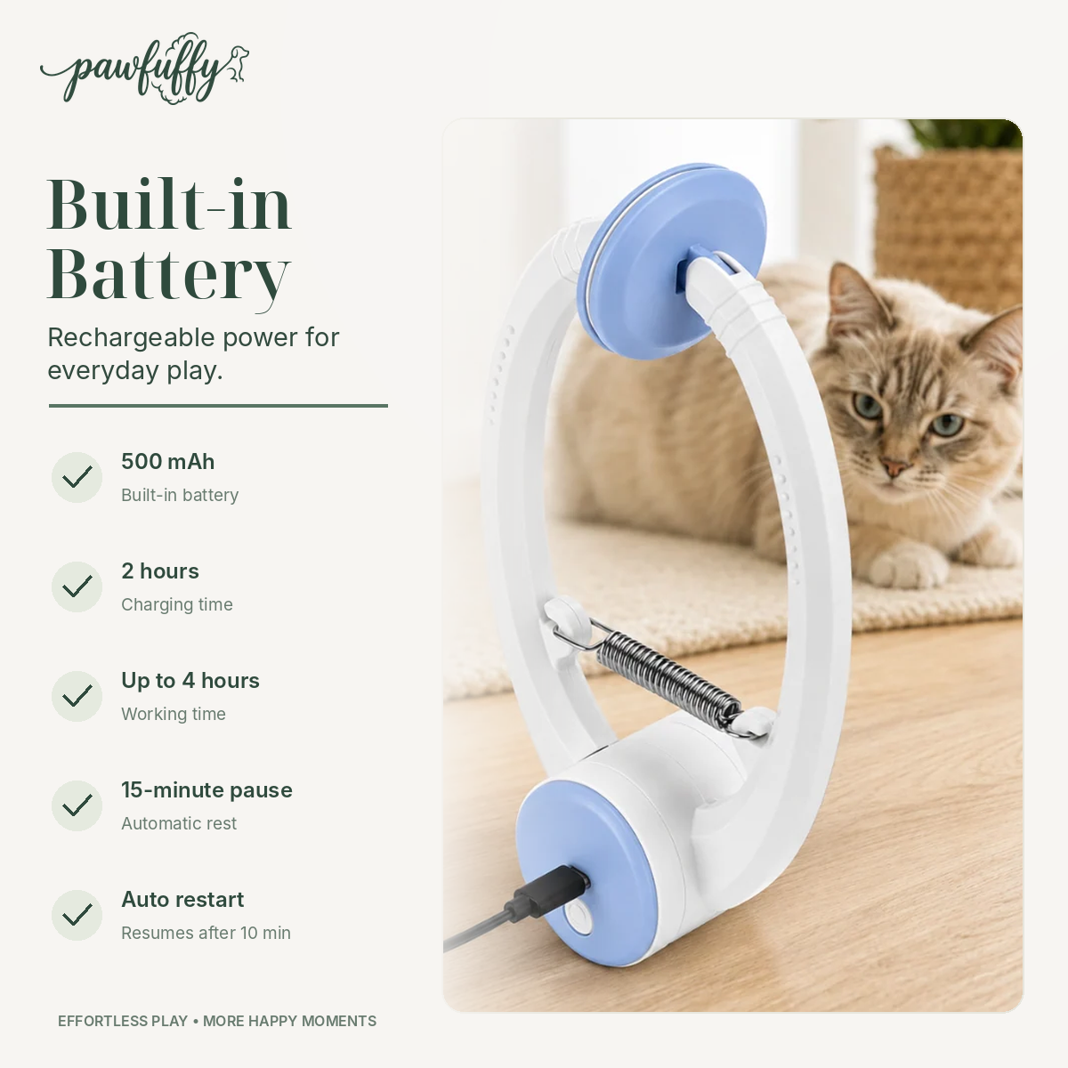PurrBounce™ – Automatic Hanging Cat Teaser Toy