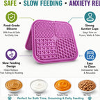 Anxiety Relief Pet Lick Mat for Dogs & Cats – Slow Feeder & Bath Time Distraction Mat