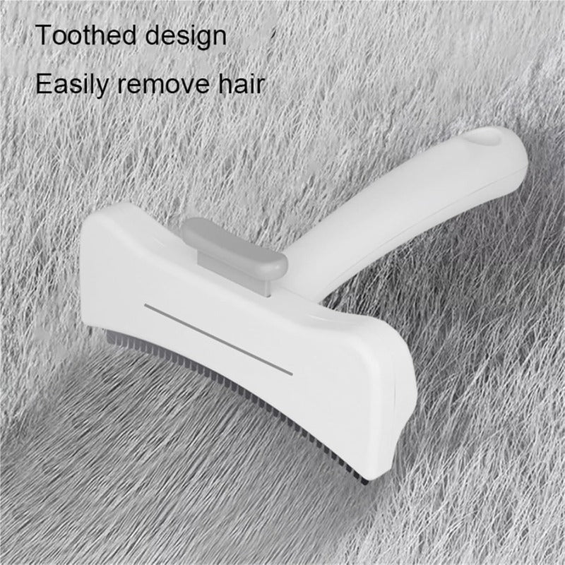 One-Click Fur Remover for Cats & Dogs — Self-Cleaning Pet Grooming Brush