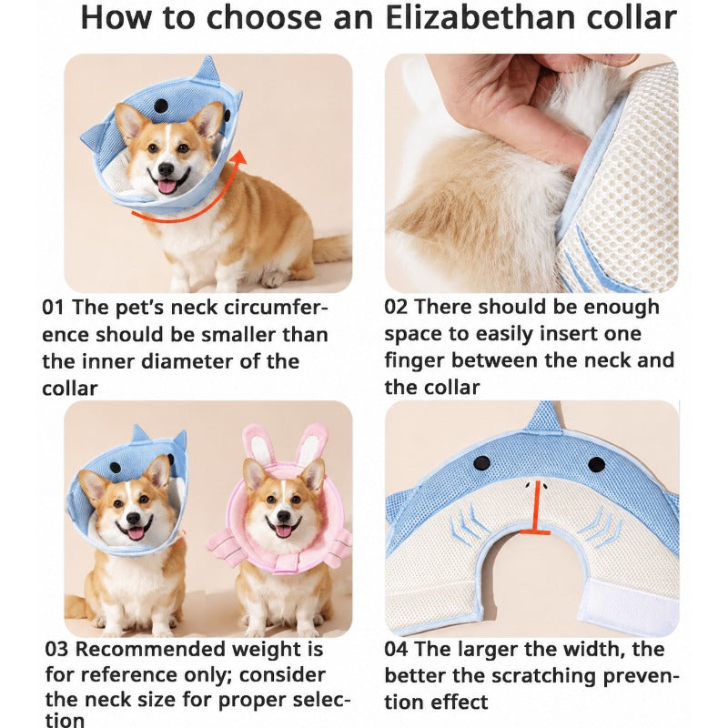 Soft Recovery Collar for Cats & Dogs – Anti-Lick Pet Cone (Comfortable, Washable, Cute Designs)