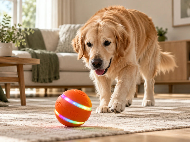 Dog playing with a ball in Normal mode