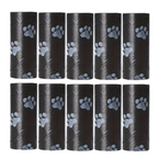 10 Rolls of Leak-Proof Dog Poop Bags – Thick, Tear-Resistant & Odor-Blocking (Black & Green)