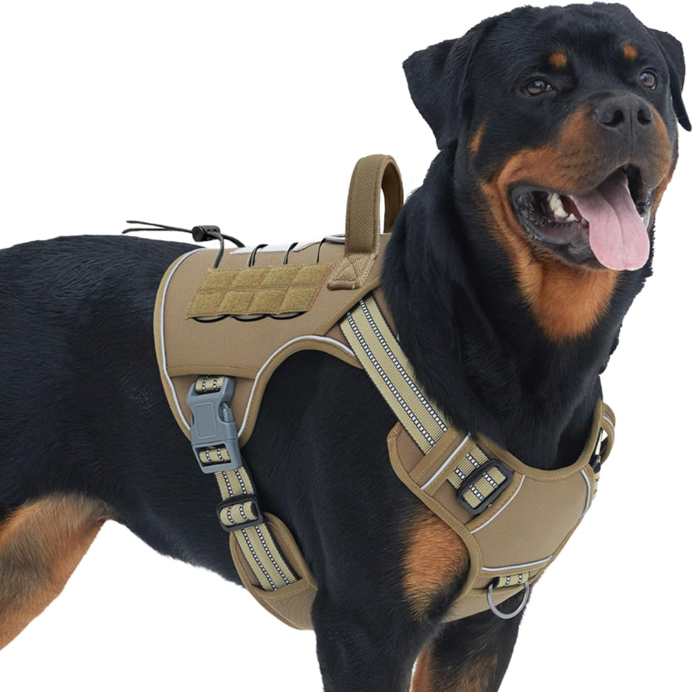 Tactical No-Pull Dog Harness — Adjustable Reflective Vest for Training & Walking