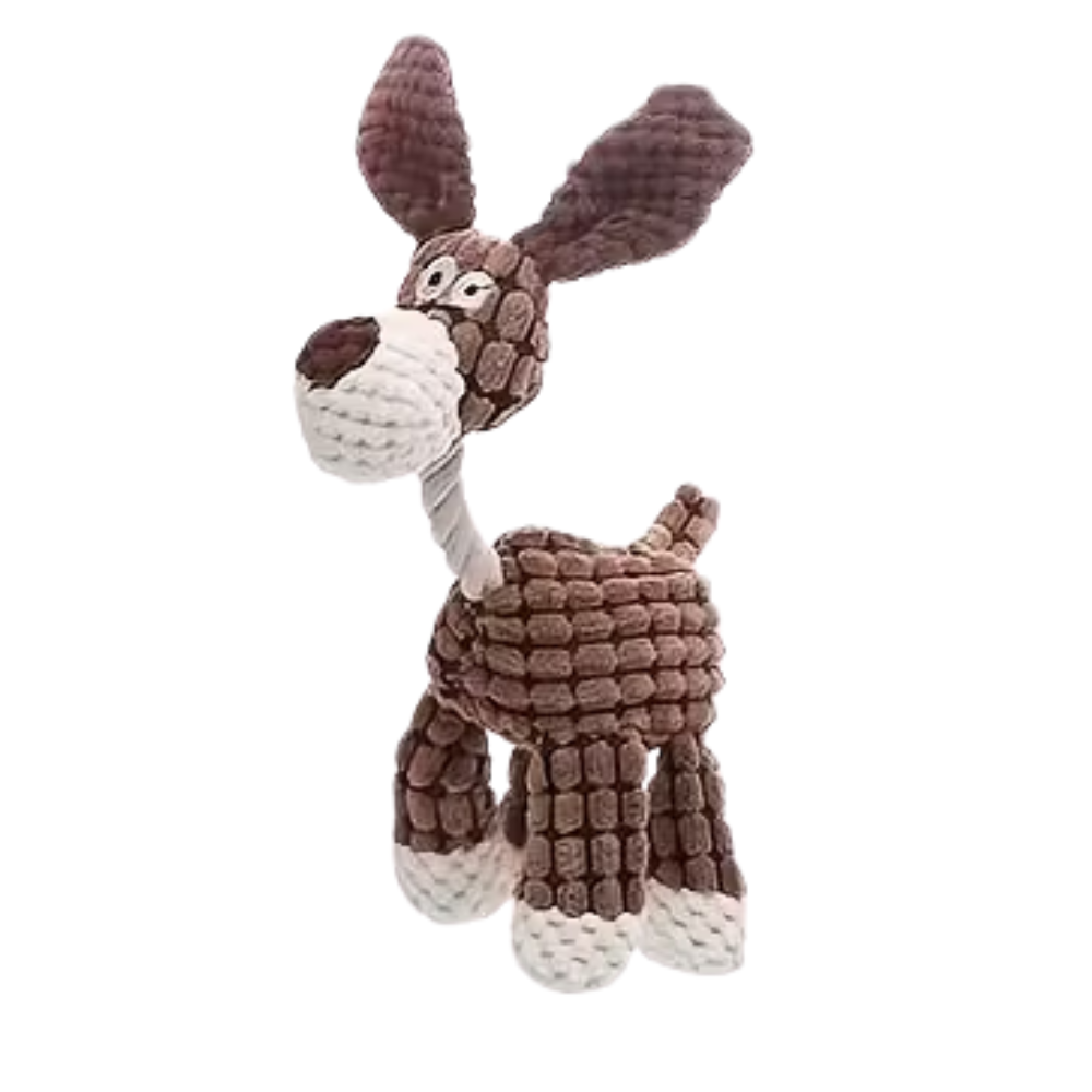 Chew-Resistant Squeaky Donkey Plush Toy for Dogs – Durable Soft Toy with Sound & Tug Support