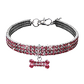Sparkling Rhinestone Dog Collar – Glittery, Adjustable & Reflective for Safe Walks
