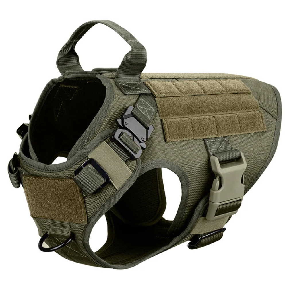 Tactical Military-Grade Dog Harness – Heavy-Duty Training & Outdoor Harness with Front/Rear D-Rings