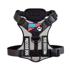 Adjustable Reflective Service Dog Harness with 5 Removable Training Patches