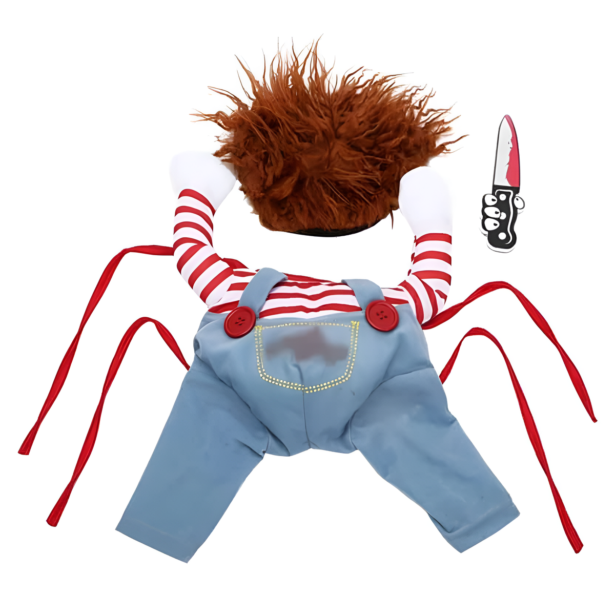 Yorkie Halloween Dog Costume – Cute Overalls Outfit for Small Dogs