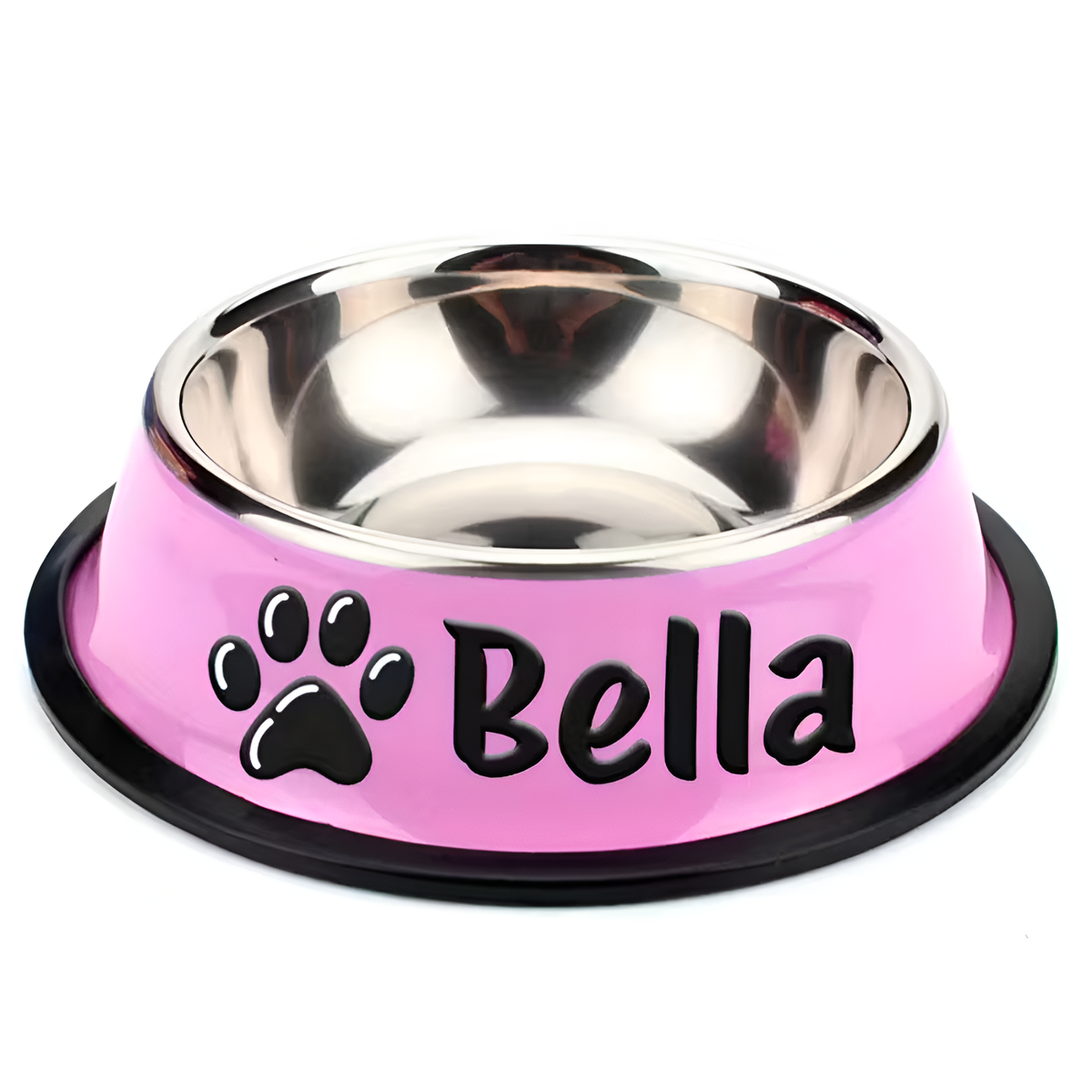 Personalized Stainless Steel Pet Food & Water Bowl