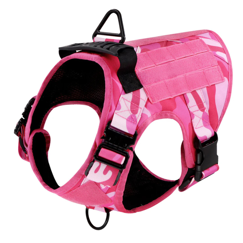 Tactical Military-Grade Dog Harness – Heavy-Duty Training & Outdoor Harness with Front/Rear D-Rings