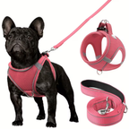 Adjustable Dog Harness & Leash Set – Reflective, Step-In Design for Easy Control