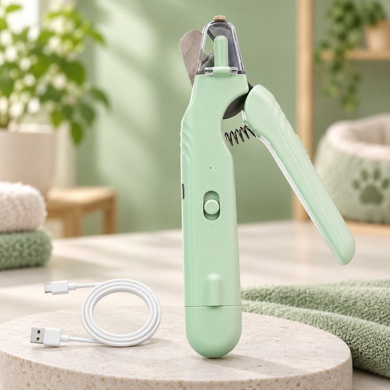2-in-1 LED Pet Nail Clipper – Bright Light & Sharp Blades for Safe, Easy Trimming