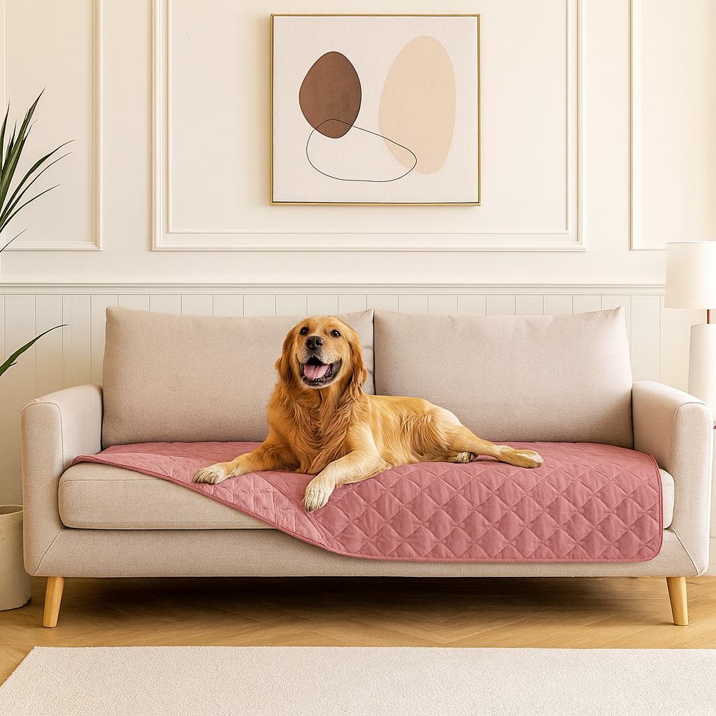 Double-Sided Waterproof Dog Blanket – Reversible Pet Cover for Sofa, Bed & Car