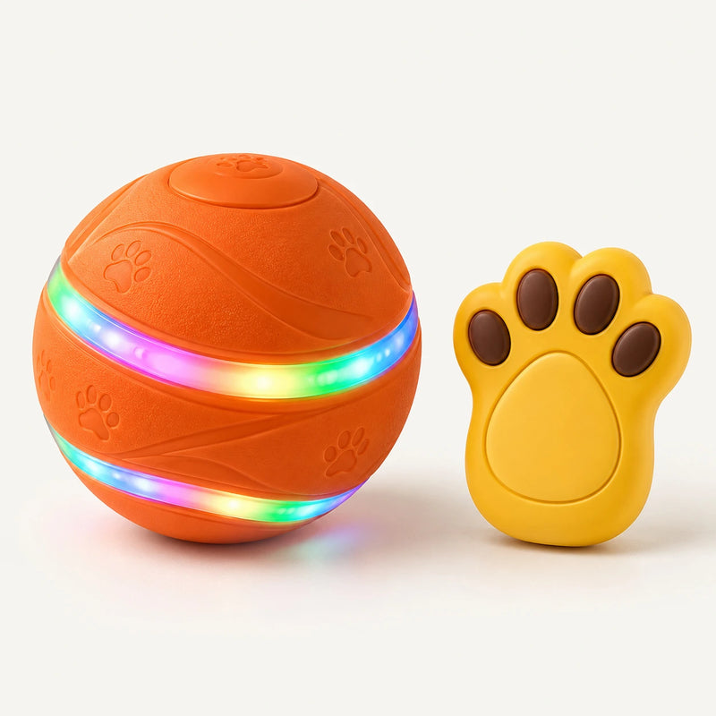 Orange ball with yellow paw remote