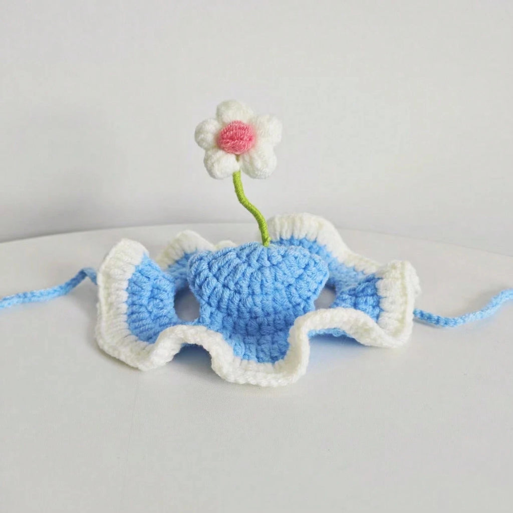 Hand-Knitted Botanical Animal Pet Hat – Cute Knit Animal-Themed Accessory for Dogs & Cats