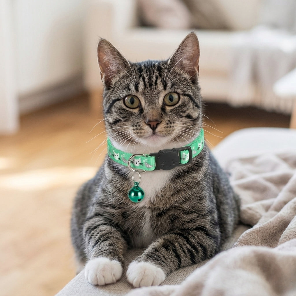 10-Pack Adjustable Pet Collars with Bell – Lightweight & Easy-Fit for Small Dogs & Cats