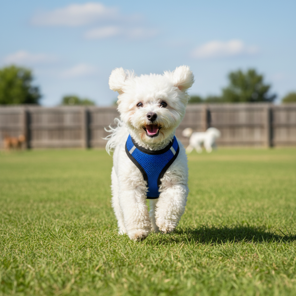 Step-In Air Mesh Dog Harness – Lightweight, Breathable & Reflective Pet Walking Harness