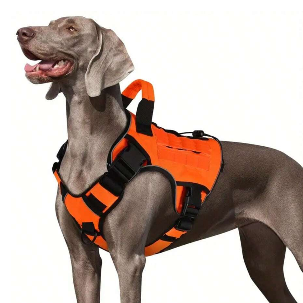 Adjustable Tactical Dog Harness with Top Handle – Heavy-Duty No-Pull Vest for Large Dogs