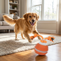 Durable Dog Play Ball with Motion Sensor & Tug Rope – Vet-Approved Colors
