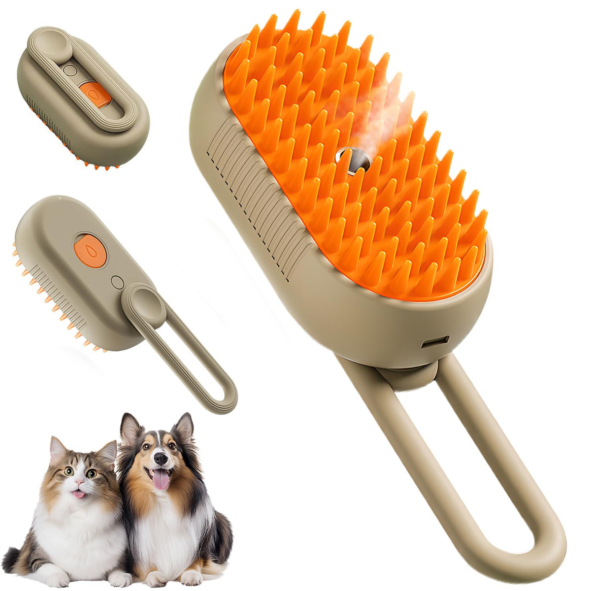 PuffEase Spritz Deshedding Brush with Steam Technology