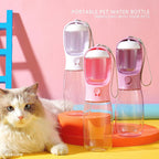 Dual-Chamber Pet Travel Flask – Dog Water Bottle & Food Container Combo