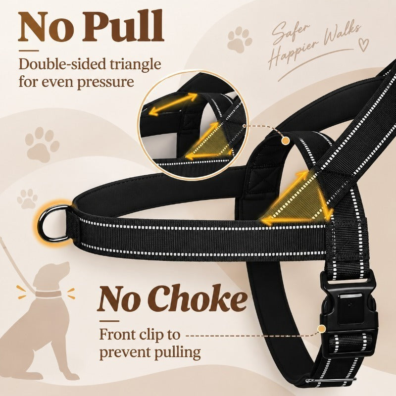 No-Pull Dog Harness – Front-Clip Training Harness for Strong Pullers