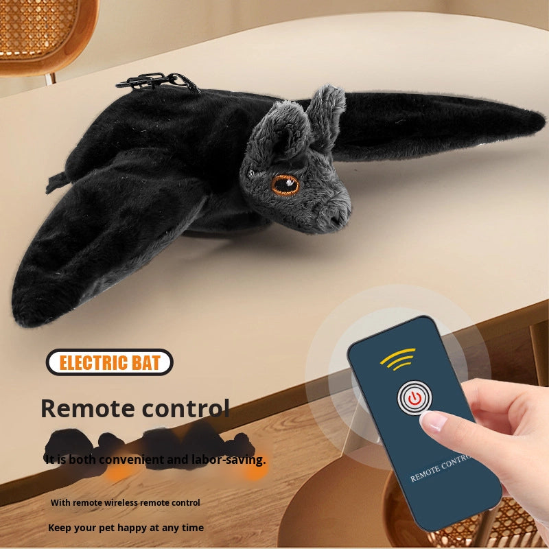 Touch-Activated Flapping Bat Dog Toy with Catnip
