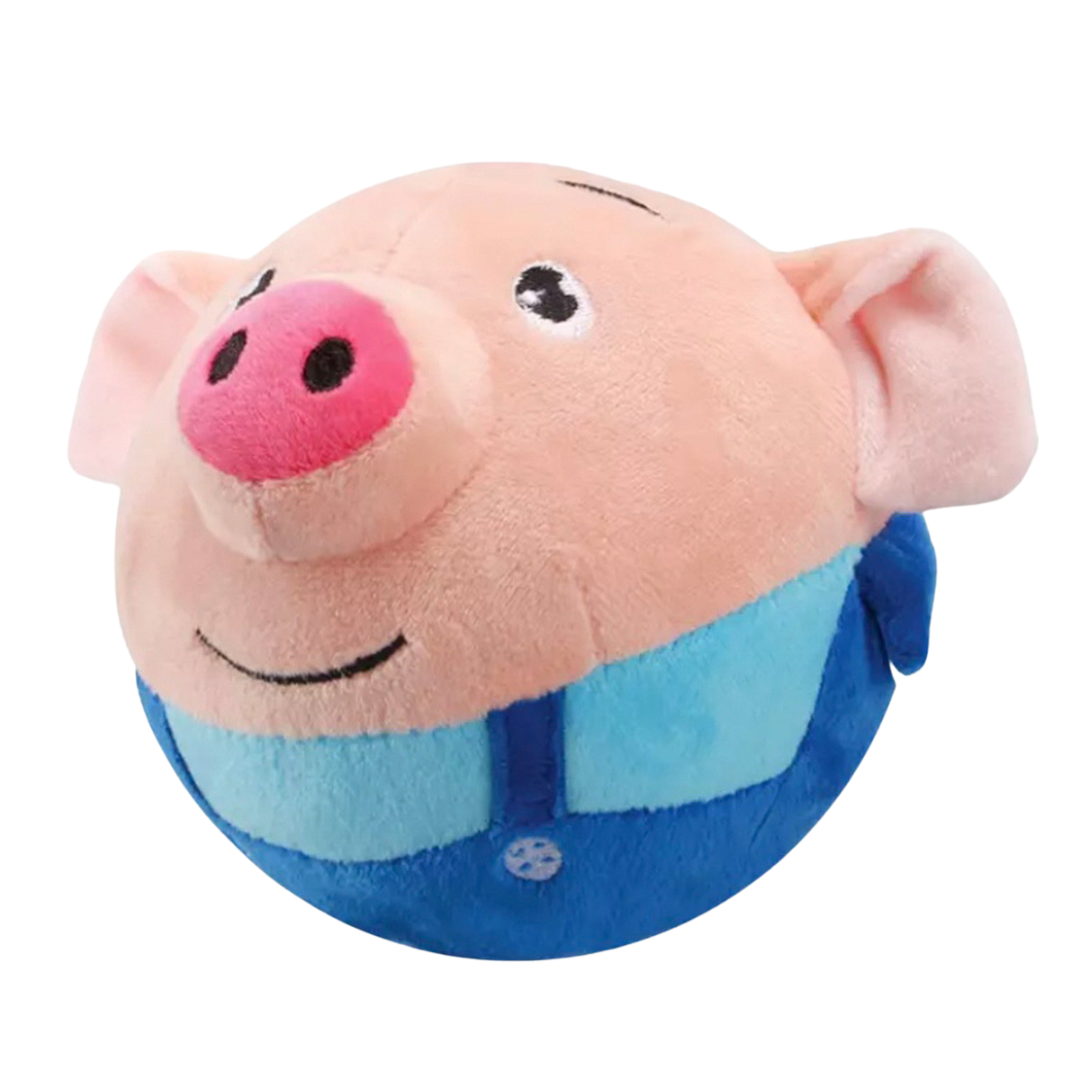Jumping Pig Interactive Dog Toy – Bouncing Plush Toy for Mental Stimulation & Fun