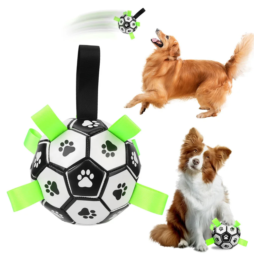 Dog Ball Toy with Integrated Pull Ropes — Durable Chew & Tug Toy for Active Dogs