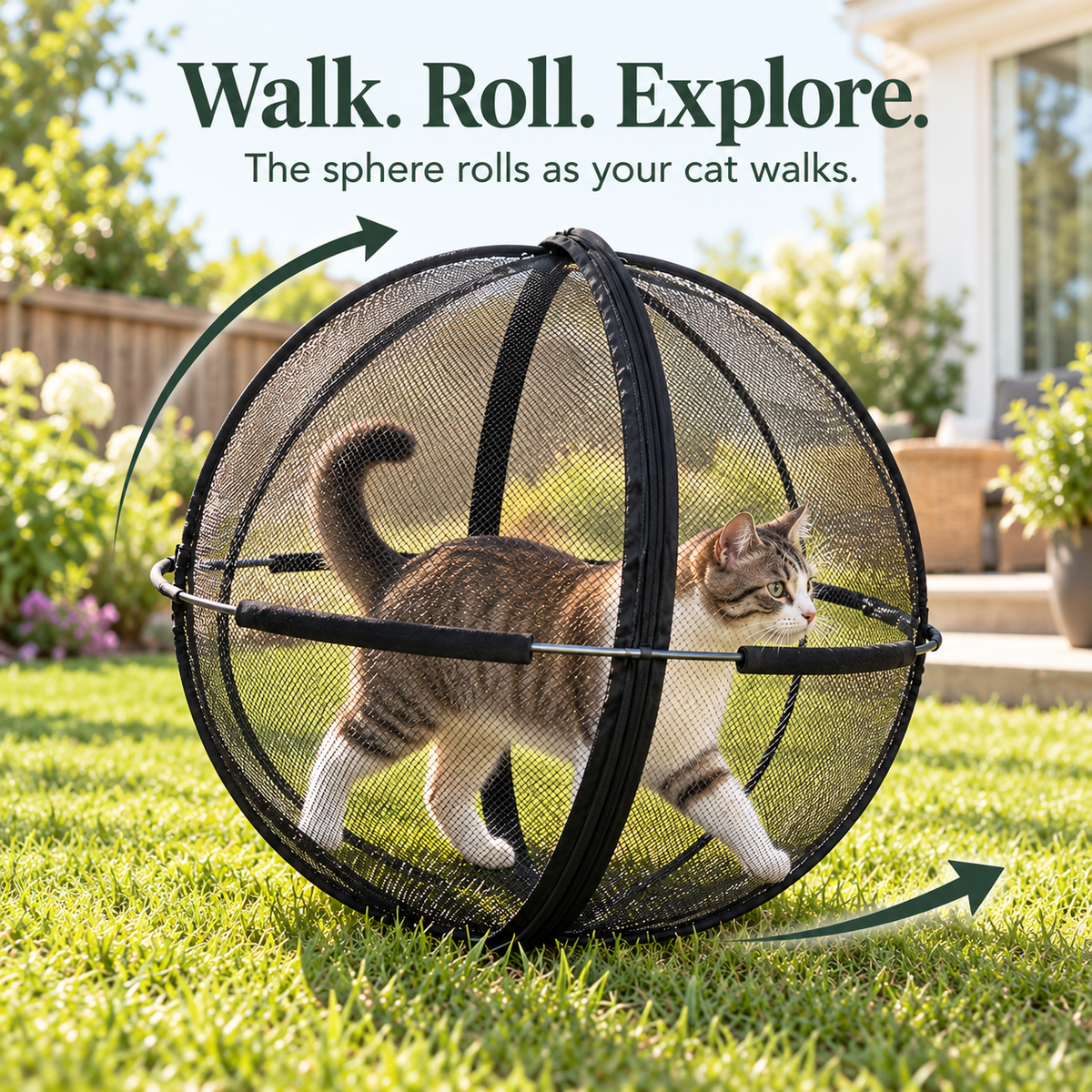 PurrRoam™ - Outdoor Rolling Cat Playpen