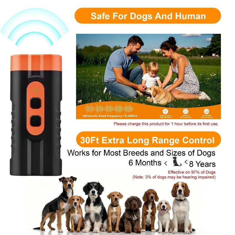 Instant Ultrasonic Bark Stopper — Humane Dog Training Device