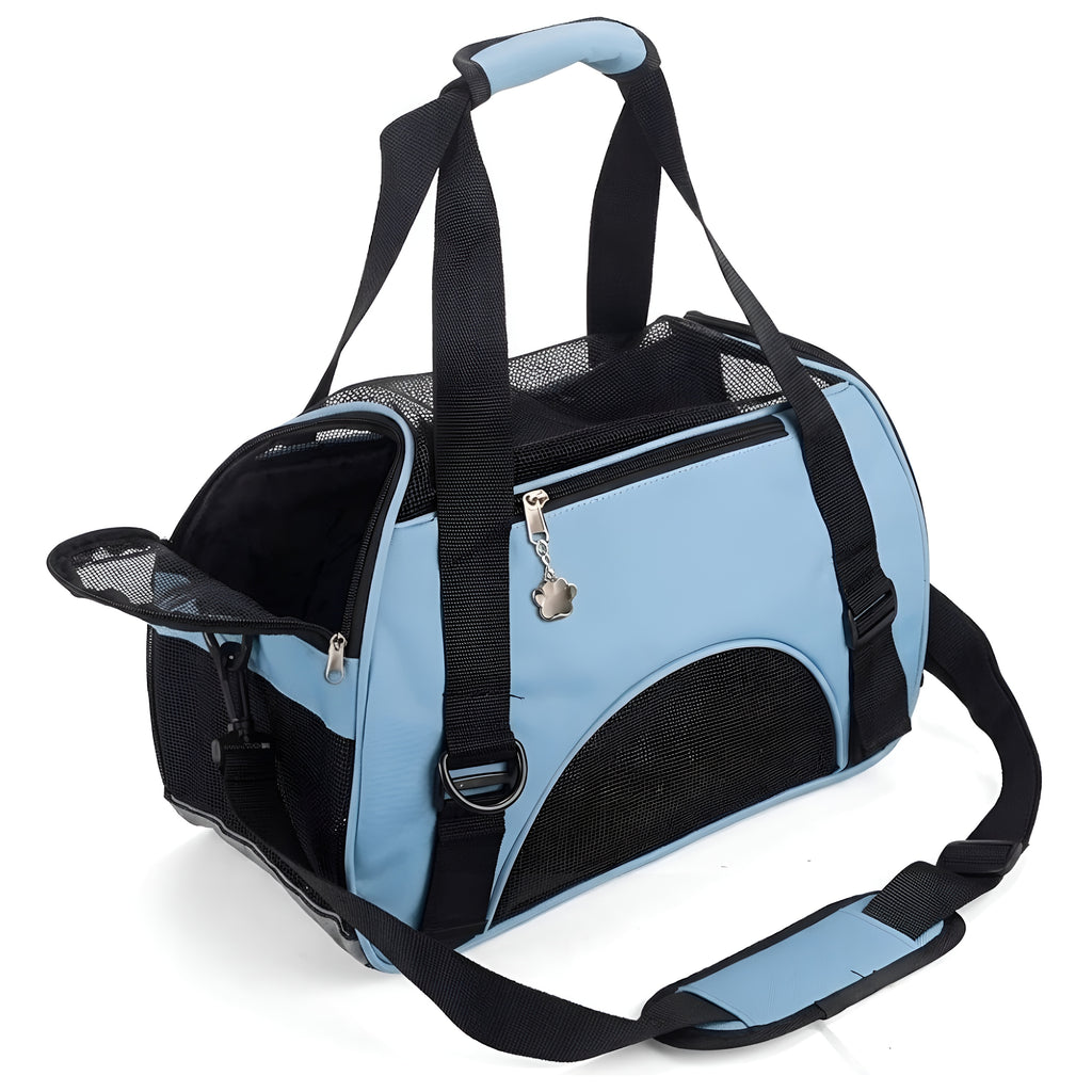 Foldable Airline-Approved Soft-Sided Pet Carrier Bag for Cats & Small Dogs