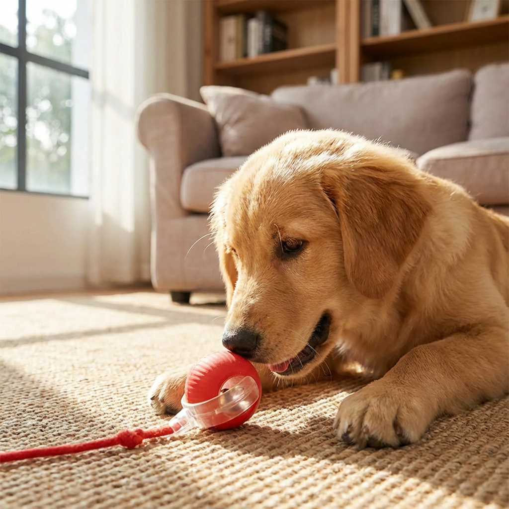 Active Rolling Dog Toy with Wiggly Tail – Interactive Chase Ball for Mental Stimulation & Exercise