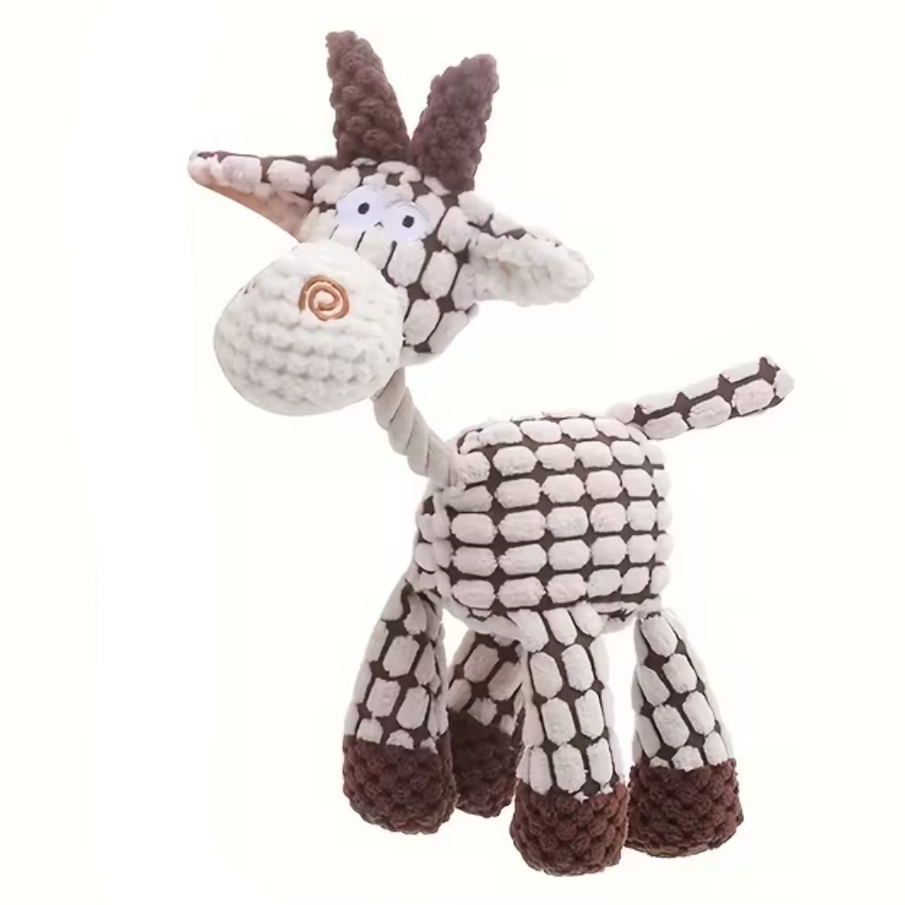 Chew-Resistant Squeaky Donkey Plush Toy for Dogs – Durable Soft Toy with Sound & Tug Support