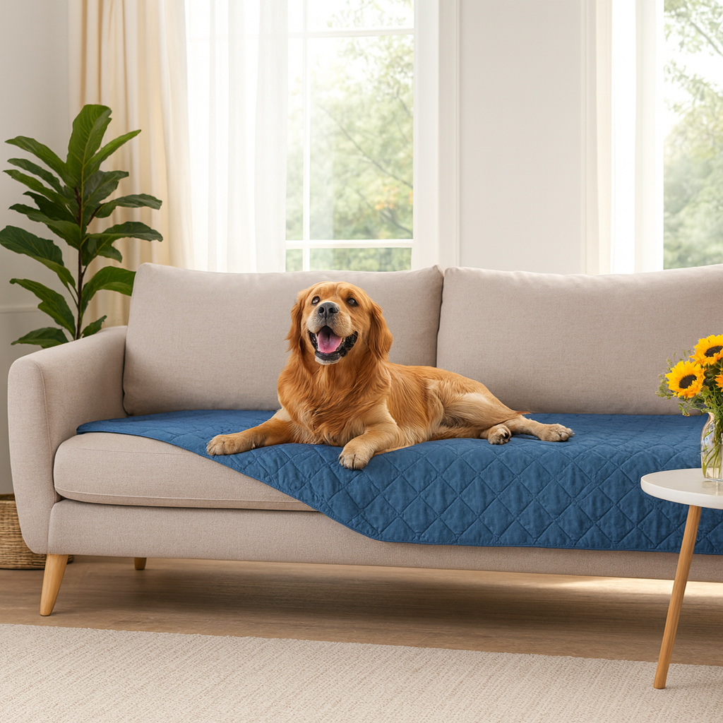 Double-Sided Waterproof Dog Blanket – Reversible Pet Cover for Sofa, Bed & Car