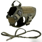 Tactical Military-Grade Dog Harness – Heavy-Duty Training & Outdoor Harness with Front/Rear D-Rings