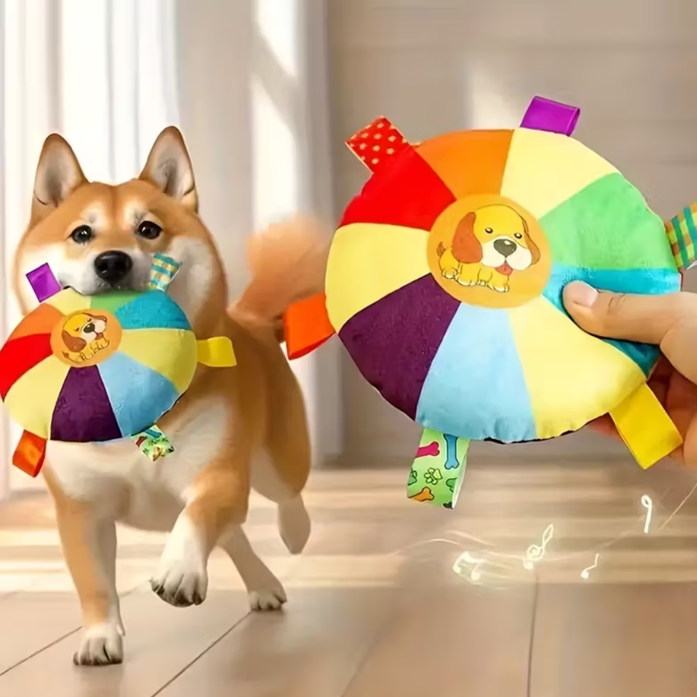 Plush Flying Disc Dog Toy – Soft, Lightweight Fetch Toy for Puppies & Adult Dogs