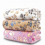 Paw Print Dog Blanket Set – Cute & Cozy Pet Bedding for Sofas, Crates & Floors