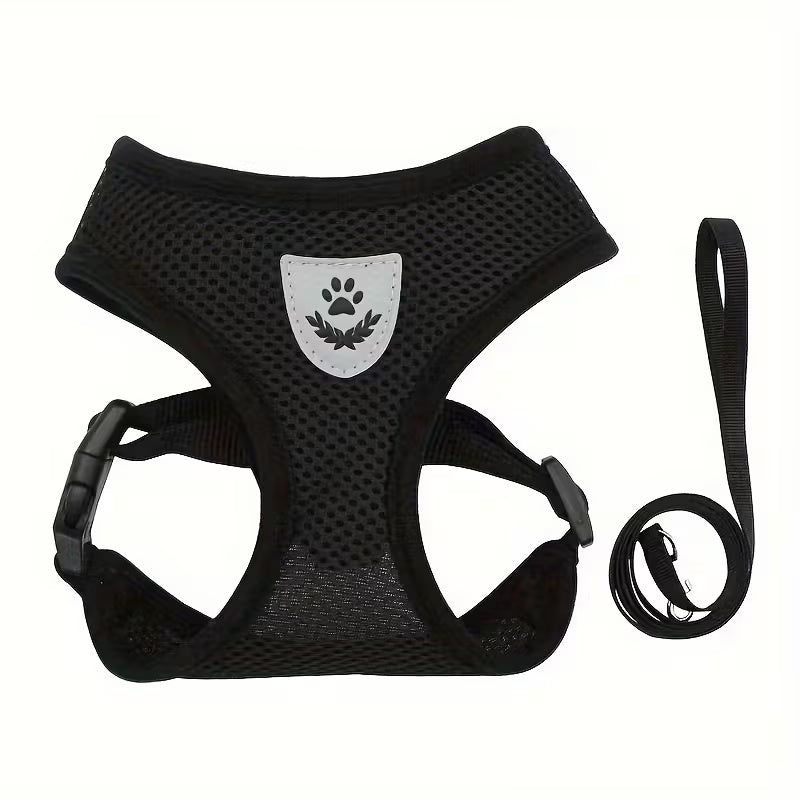 Adjustable Dog Harness with Reflective Leash – Comfortable, Safe & Breathable for Daily Walks