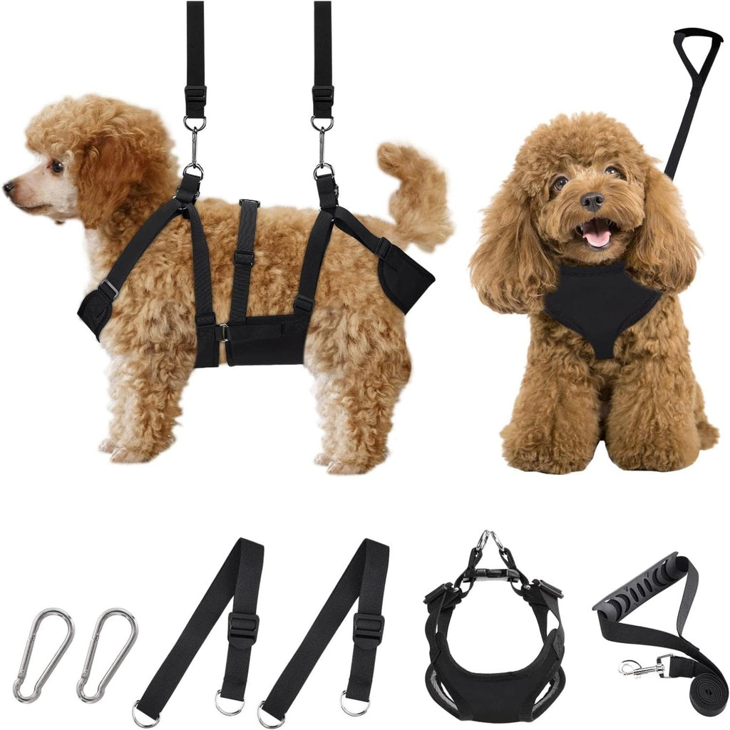 2-in-1 Pet Grooming Hammock & No-Pull Dog Harness Set for Large Dogs and Cats