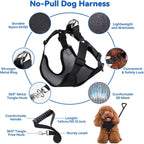 2-in-1 Pet Grooming Hammock & No-Pull Dog Harness Set for Large Dogs and Cats