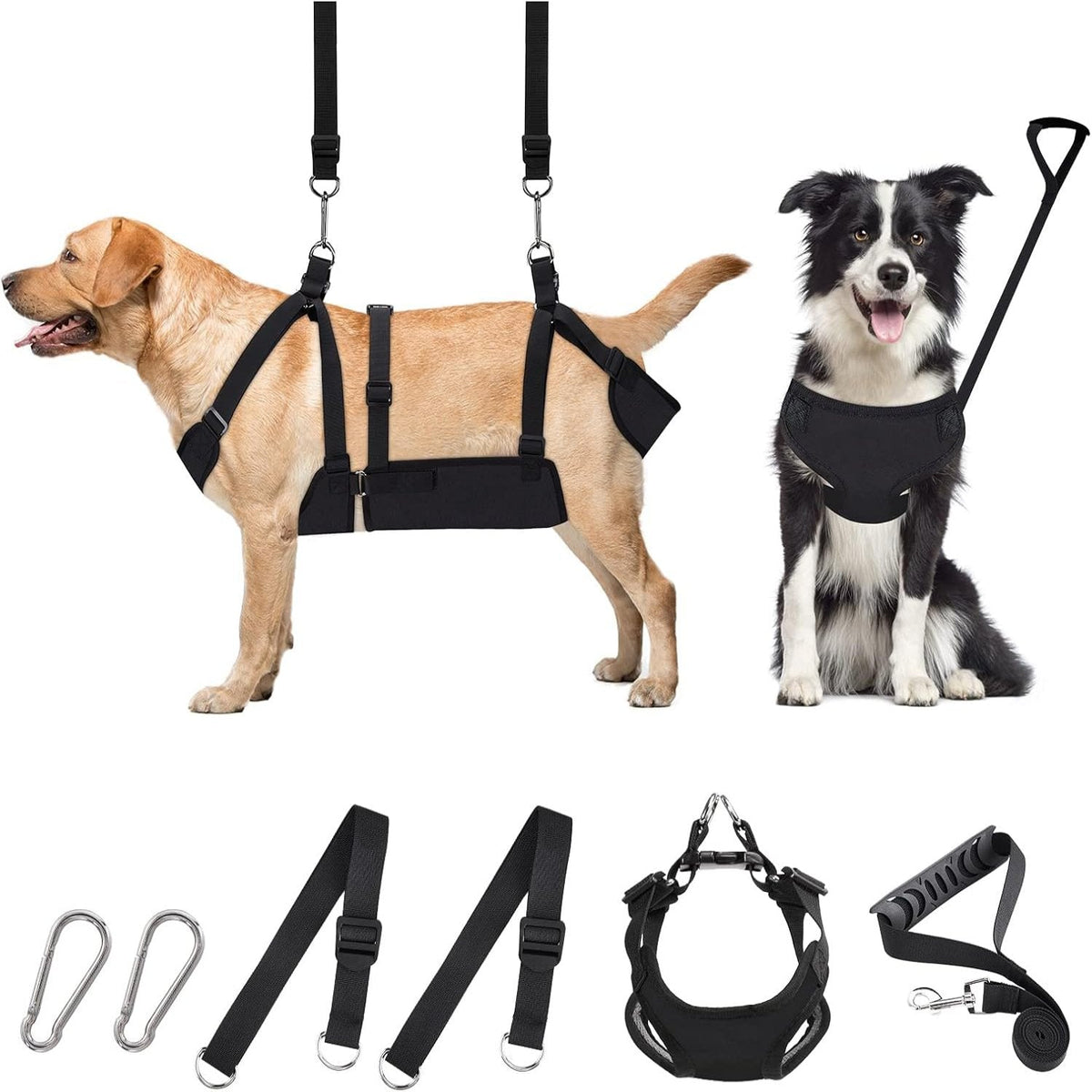 2-in-1 Pet Grooming Hammock & No-Pull Dog Harness Set for Large Dogs and Cats