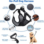 2-in-1 Pet Grooming Hammock & No-Pull Dog Harness Set for Large Dogs and Cats