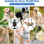 2-in-1 Pet Grooming Hammock & No-Pull Dog Harness Set for Large Dogs and Cats