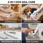2-in-1 Professional Dog Nail Clipper & Grinder – Ultra-Quiet, Rechargeable & Stress-Free