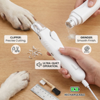 2-in-1 Professional Dog Nail Clipper & Grinder – Ultra-Quiet, Rechargeable & Stress-Free