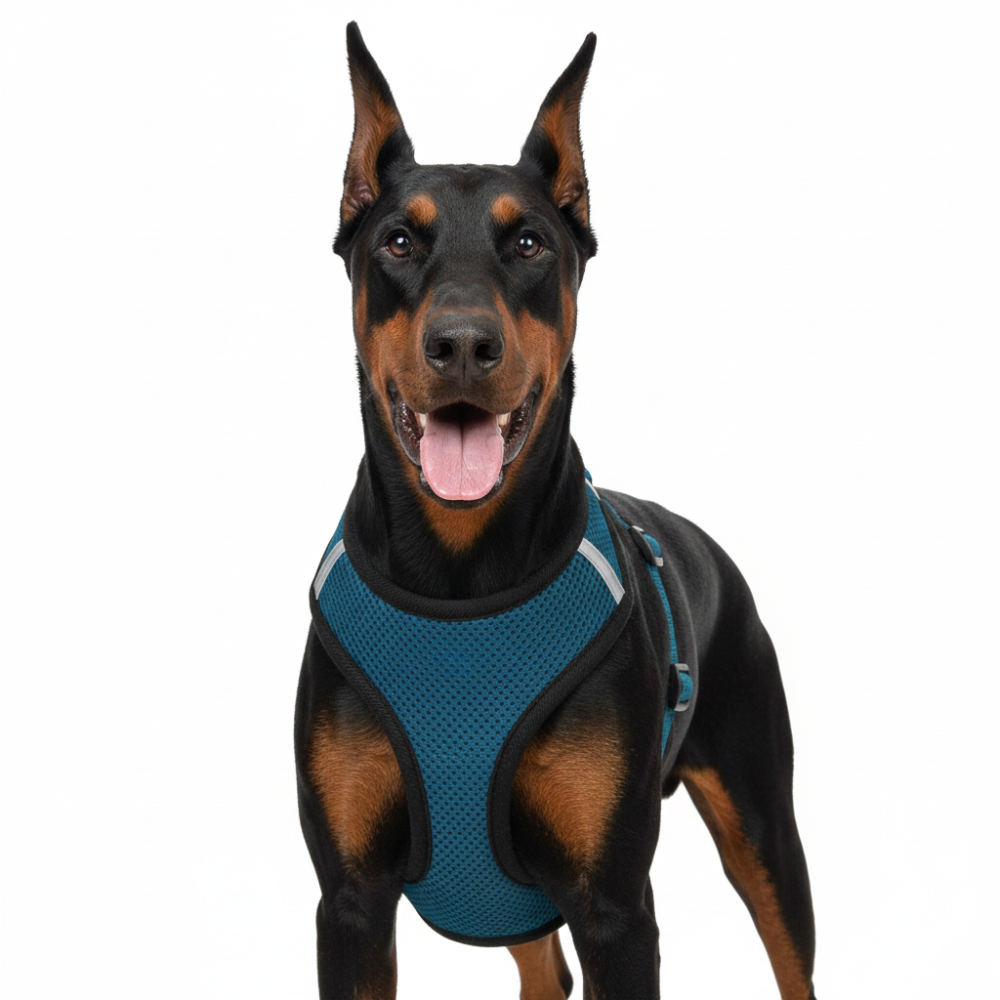 Step-In Air Mesh Dog Harness – Lightweight, Breathable & Reflective Pet Walking Harness