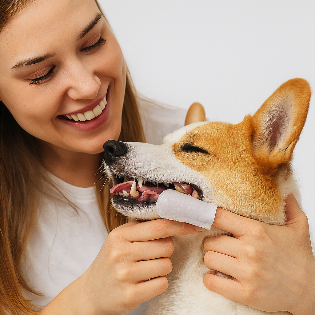 Pet Tooth Cleaning Finger Wipes – Gentle, Disposable Dental Care for Dogs & Cats