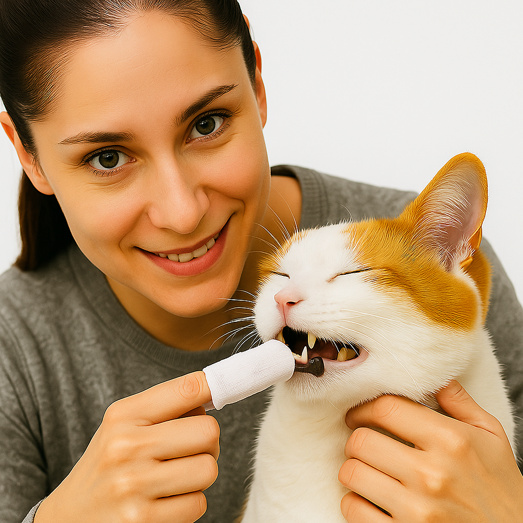 Pet Tooth Cleaning Finger Wipes – Gentle, Disposable Dental Care for Dogs & Cats