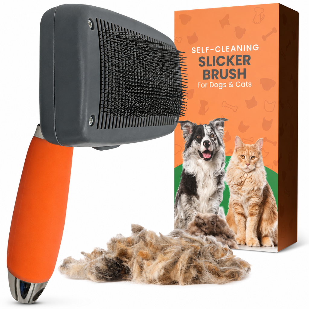 Pet Fur Rake Comb – Stainless Steel Dematting & Deshedding Tool for Dogs and Cats